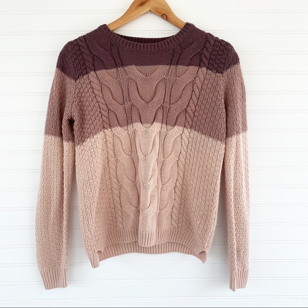 Pink Rose striped ombré sweater